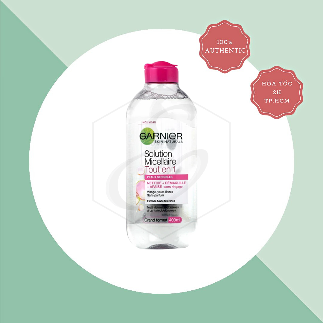 Tẩy trang Garnier Skinactive Solution Micellaire Tout en 1 - Đỏ 400ml